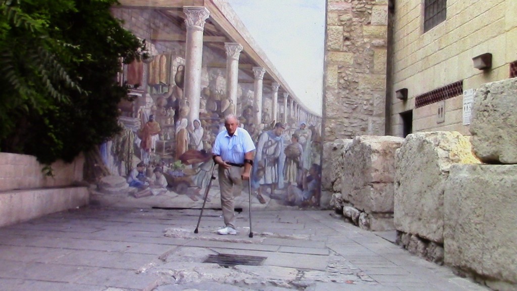 16.01.07.A. A WALL MURAL OF A FIRST CENTURY JERUSALEM STREET SCENE