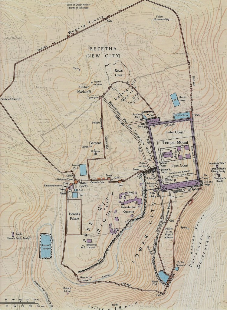 17.02.02.Z1. MAP OF JERUSALEM WITH VEGETABLE GARDENS AND HEROD AGRIPPA’S THIRD WALL (2)