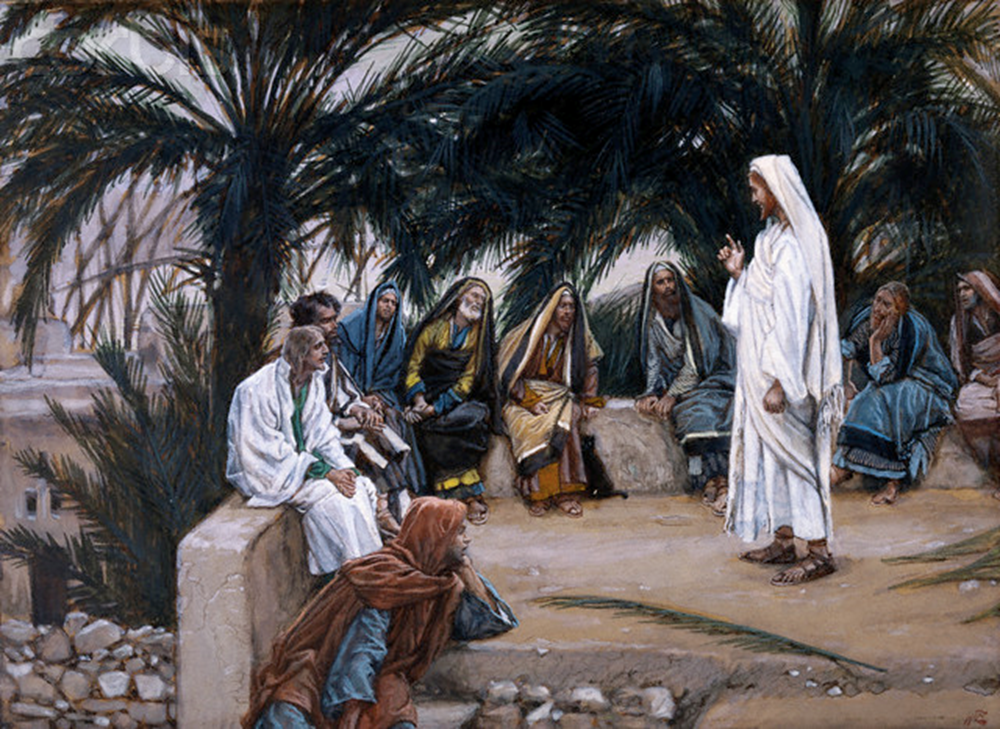 08.03.00.A. JESUS TEACHES PRINCIPLES OF LIFE. Illustrated by James Tissot. 1878.